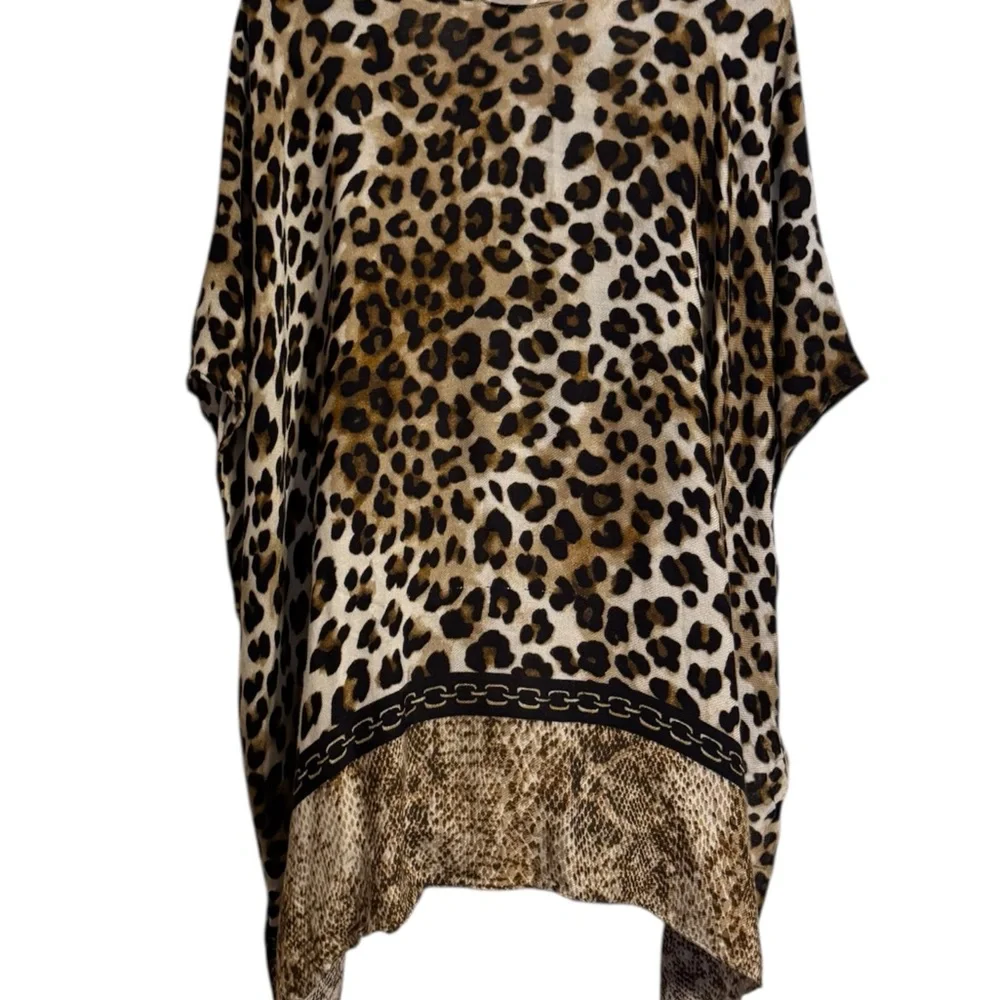 Chico's Animal Print Open Front  Ruana/Kimono/Topper  OSFA    #6 - Picture 6 of 7